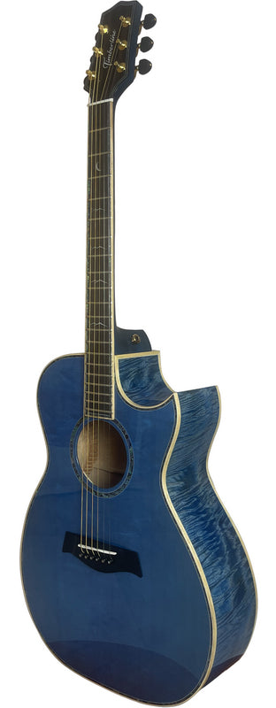 T90GAc - Solid Premium Silkwood Grand Auditorium with Solid Englemann Spruce top and Macassar Ebony Arm Bevel plus Florentine cutaway