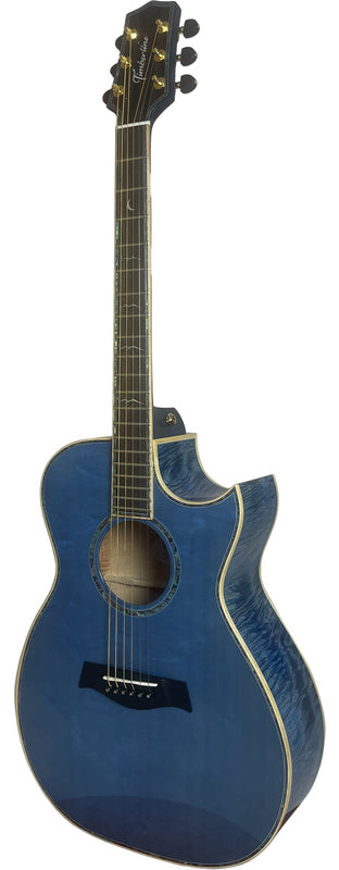 T90GAc - Solid Premium Silkwood Grand Auditorium with Solid Englemann Spruce top and Macassar Ebony Arm Bevel plus Florentine cutaway