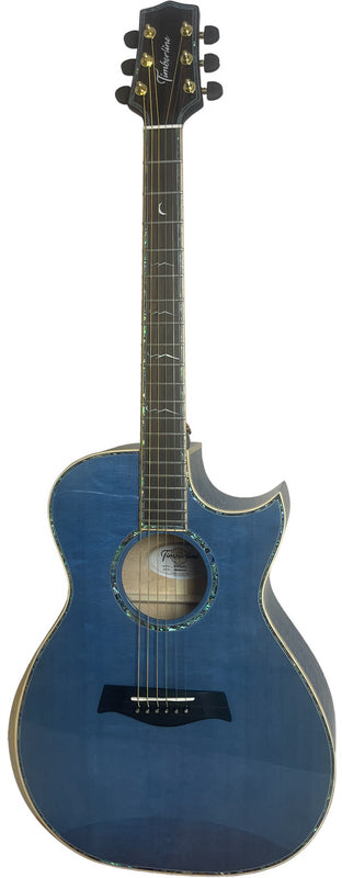 T90GAc - Solid Premium Silkwood Grand Auditorium with Solid Englemann Spruce top and Macassar Ebony Arm Bevel plus Florentine cutaway