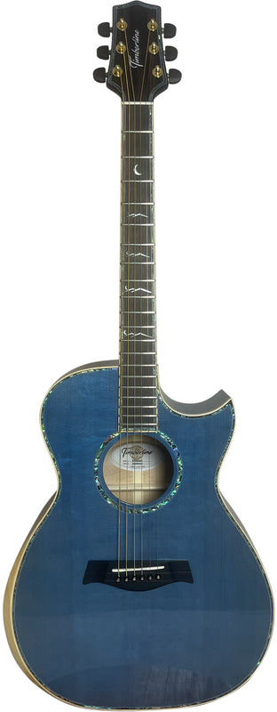 T90GAc - Solid Premium Silkwood Grand Auditorium with Solid Englemann Spruce top and Macassar Ebony Arm Bevel plus Florentine cutaway