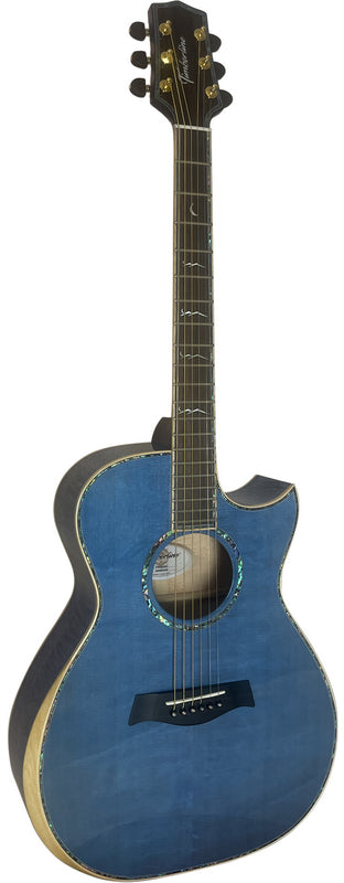 T90GAc - Solid Premium Silkwood Grand Auditorium with Solid Englemann Spruce top and Macassar Ebony Arm Bevel plus Florentine cutaway