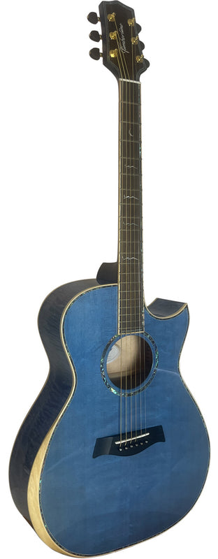 T90GAc - Solid Premium Silkwood Grand Auditorium with Solid Englemann Spruce top and Macassar Ebony Arm Bevel plus Florentine cutaway