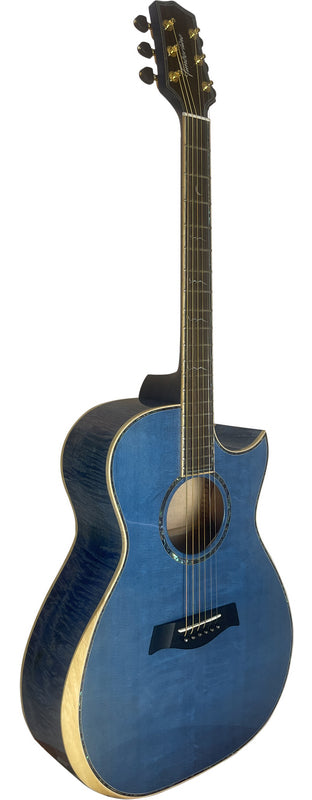 T90GAc - Solid Premium Silkwood Grand Auditorium with Solid Englemann Spruce top and Macassar Ebony Arm Bevel plus Florentine cutaway