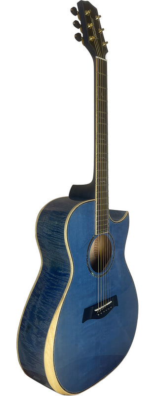 T90GAc - Solid Premium Silkwood Grand Auditorium with Solid Englemann Spruce top and Macassar Ebony Arm Bevel plus Florentine cutaway